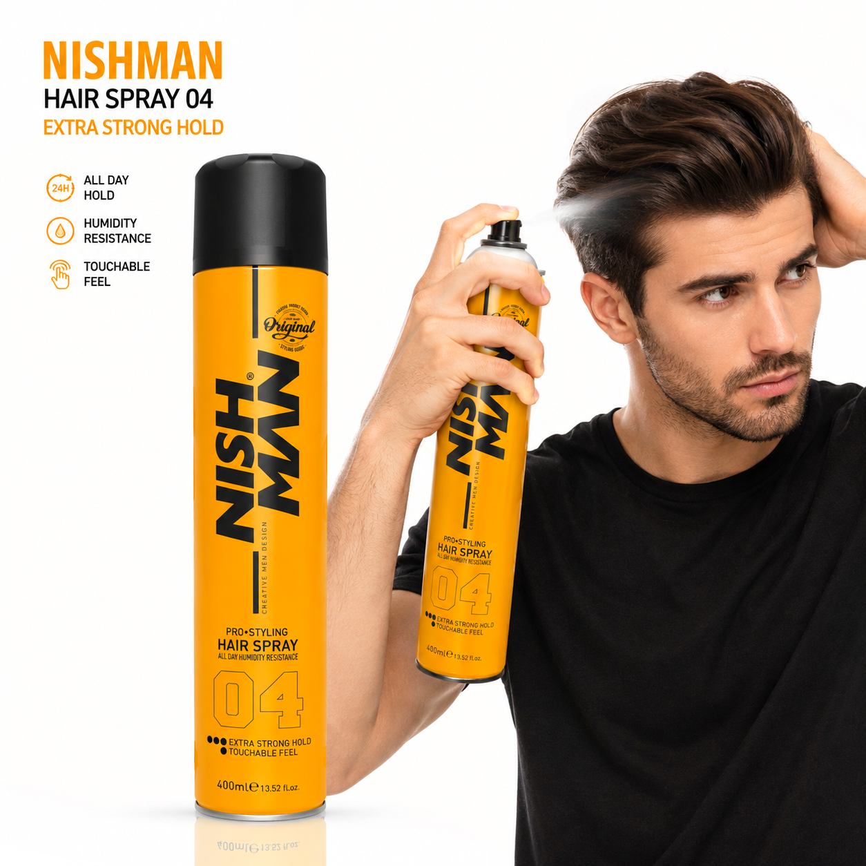 Nishman Extra Strong Hold Hair Spray 04 - 400ml