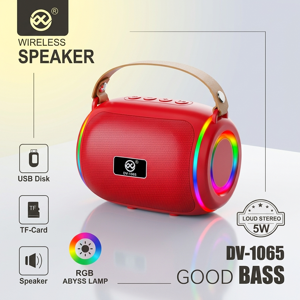 Portable Good Bass Wireless BT Speaker DV-1065