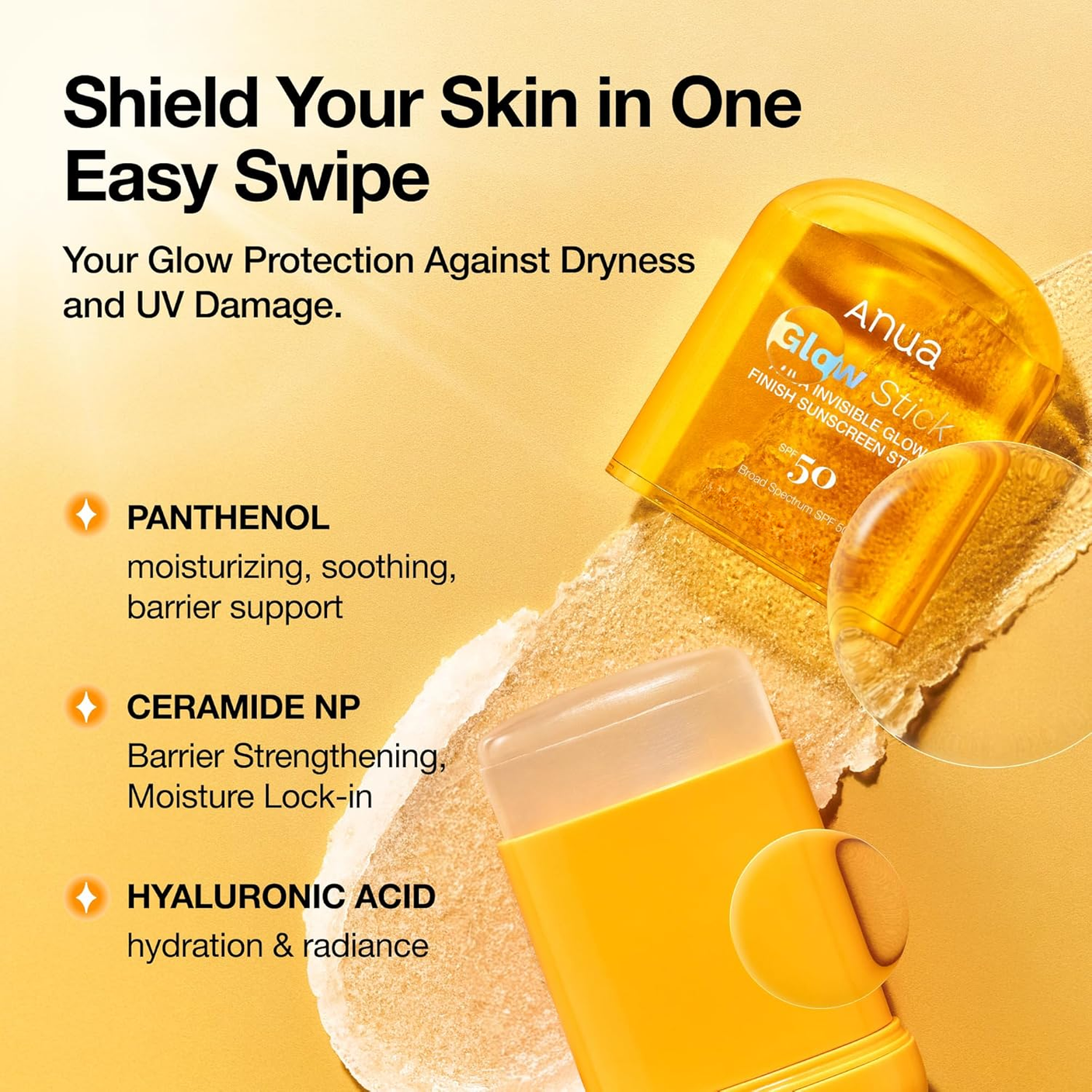 Anua invisible Glow Finish Sunscreen Stick SPF 50 PA++++ - 18g