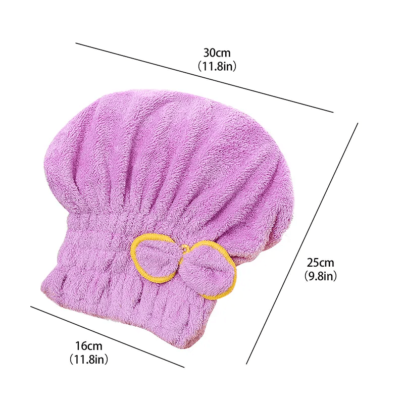 Microfiber Hair Drying Turban Hair Towel Cap