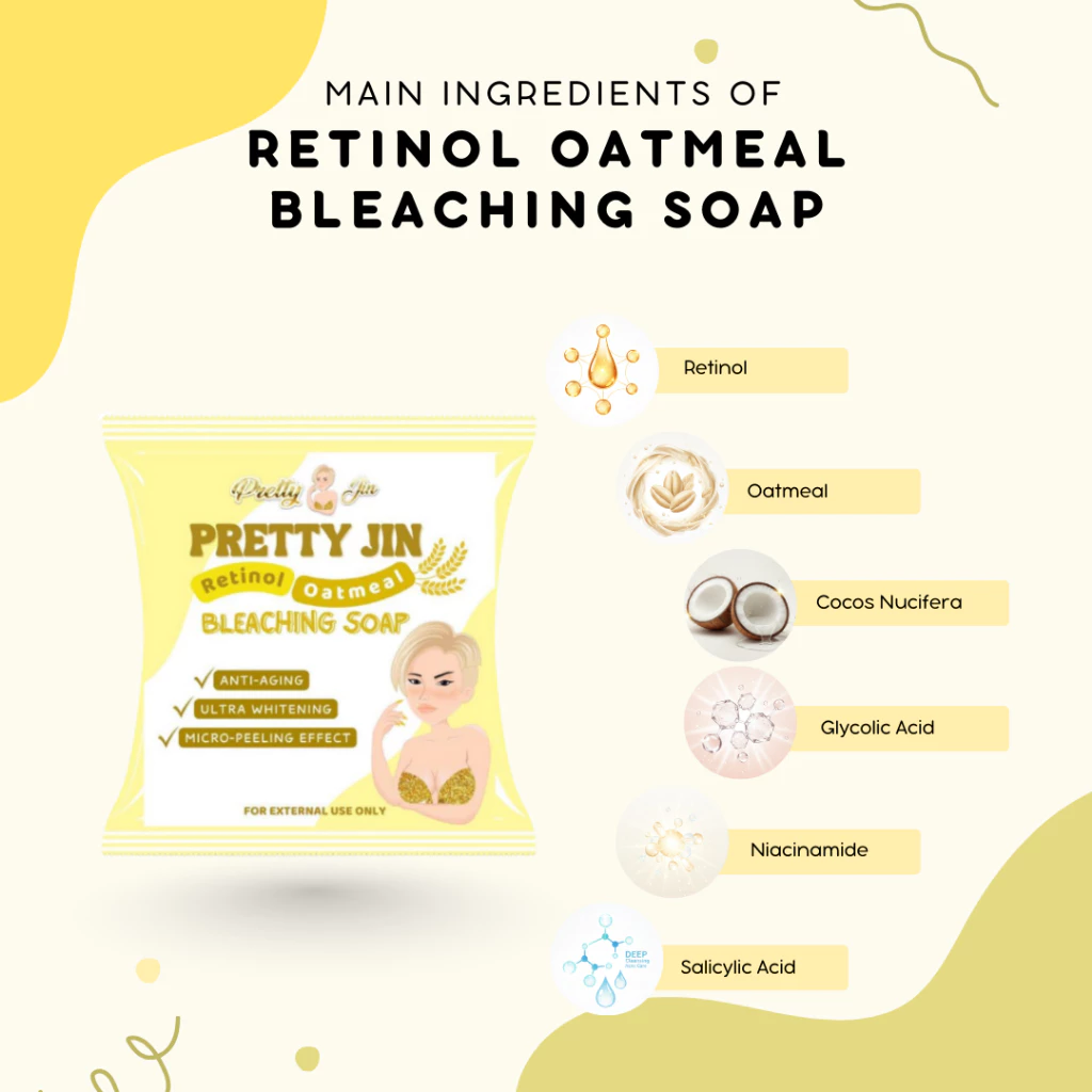 Pretty Jin Retinol Oatmeal Bleaching Soap - 70g
