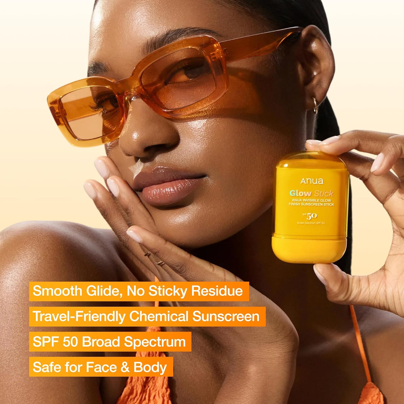 Anua invisible Glow Finish Sunscreen Stick SPF 50 PA++++ - 18g
