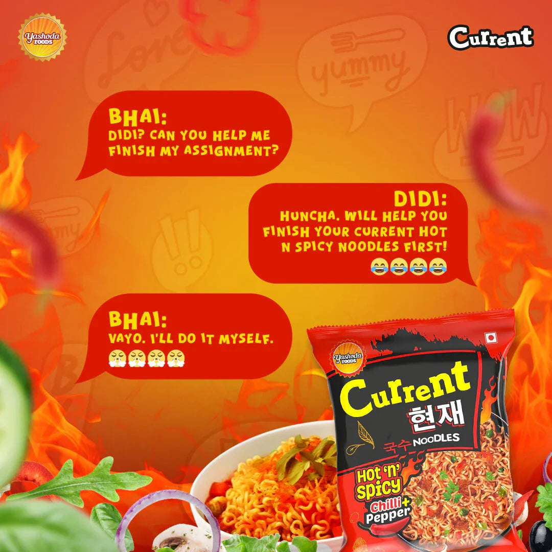 Current Hot & Spicy Noodles - 5Pcs × 100g