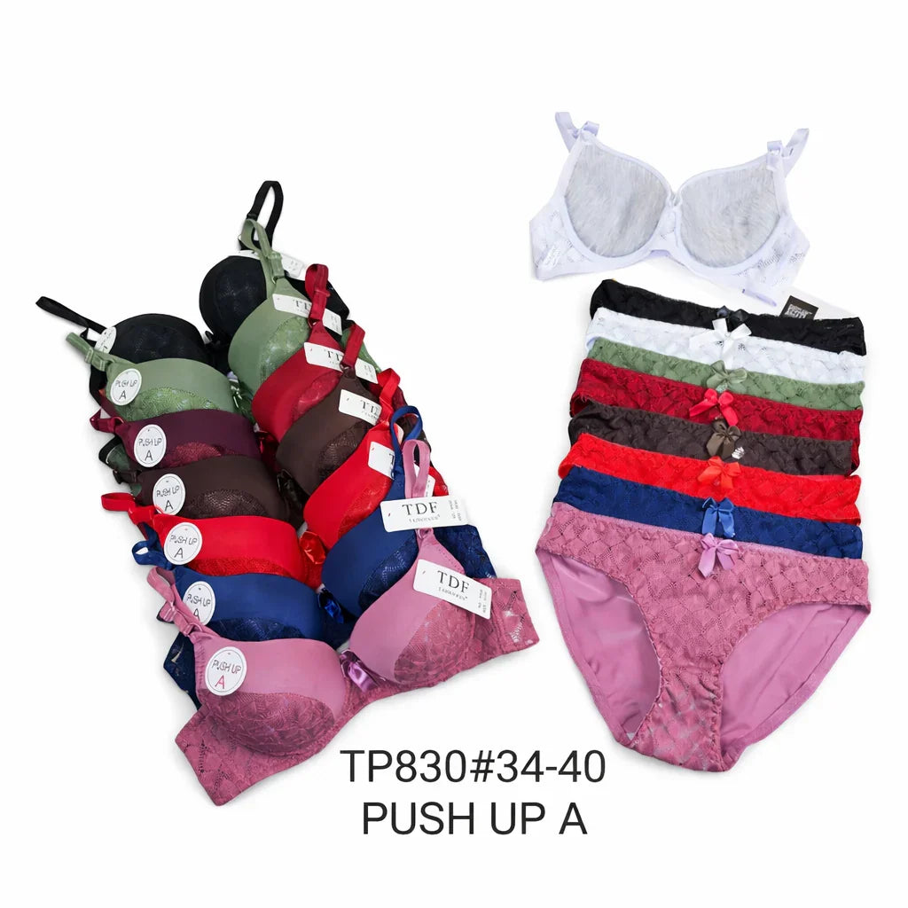 Women's Push Up A Bra & Panty Set - TP830#