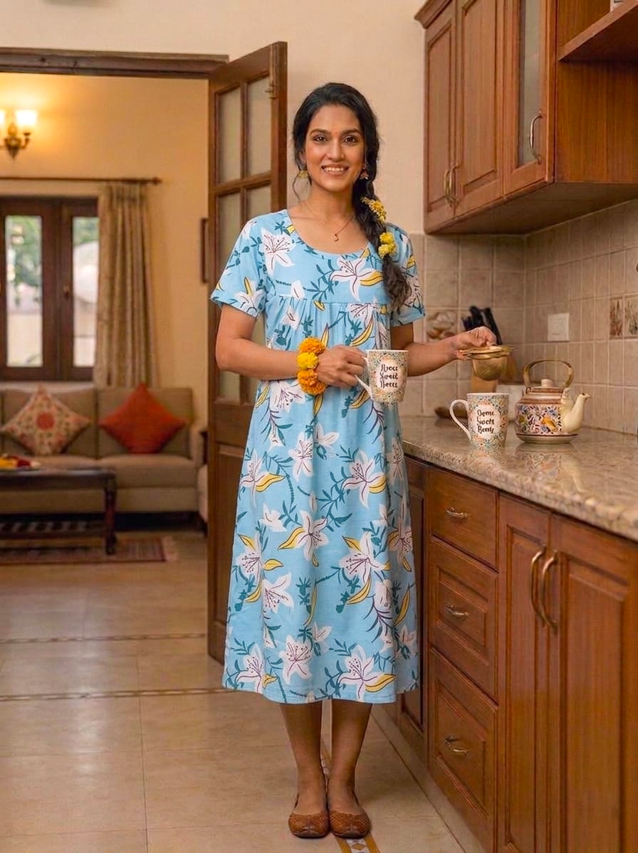 Comfortable Nightgown Casual Sleepwear - #8180