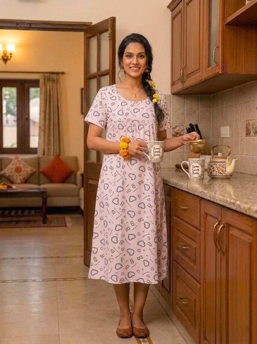 Comfortable Nightgown Casual Sleepwear - #8180