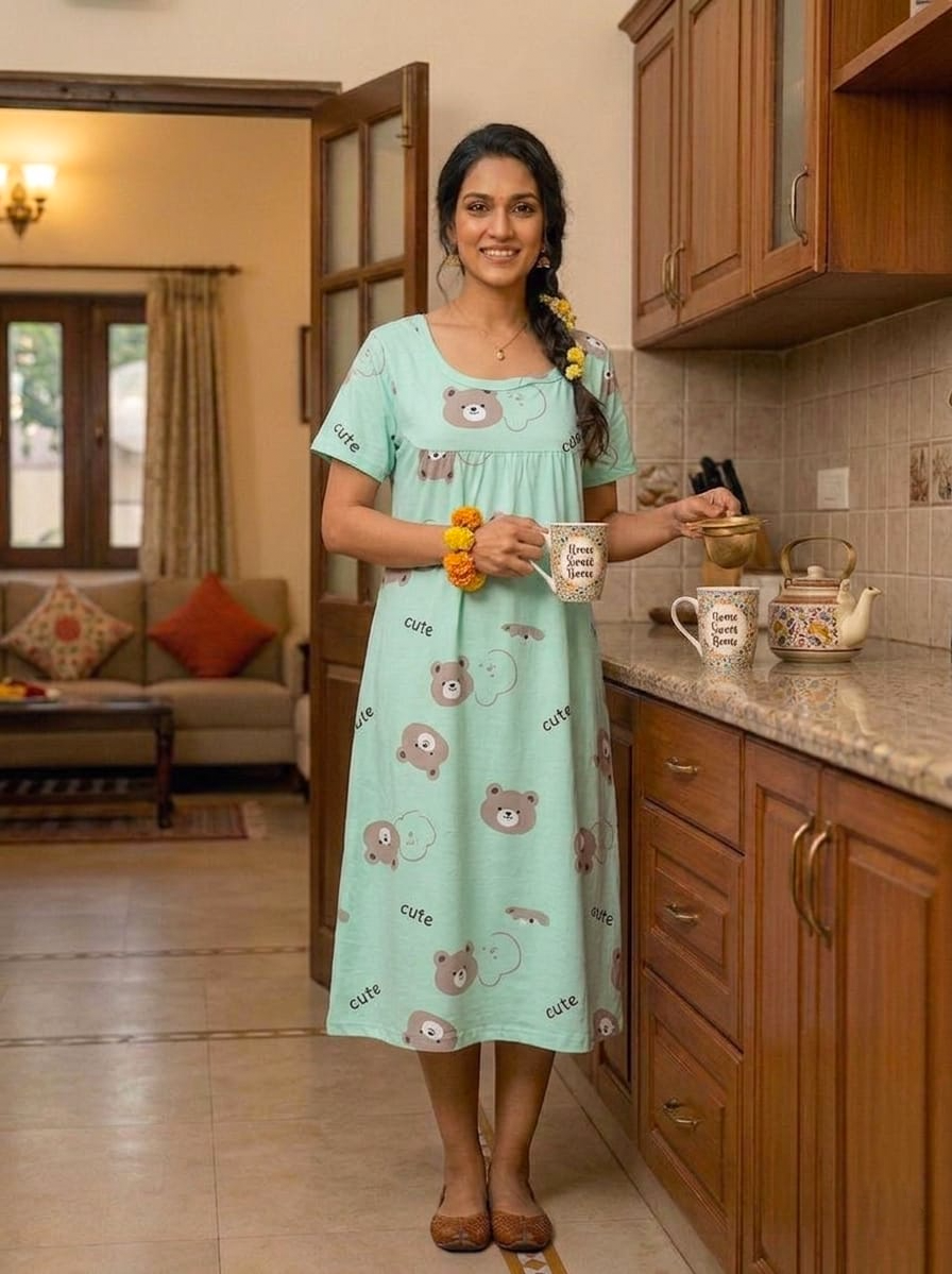 Comfortable Nightgown Casual Sleepwear - #8180