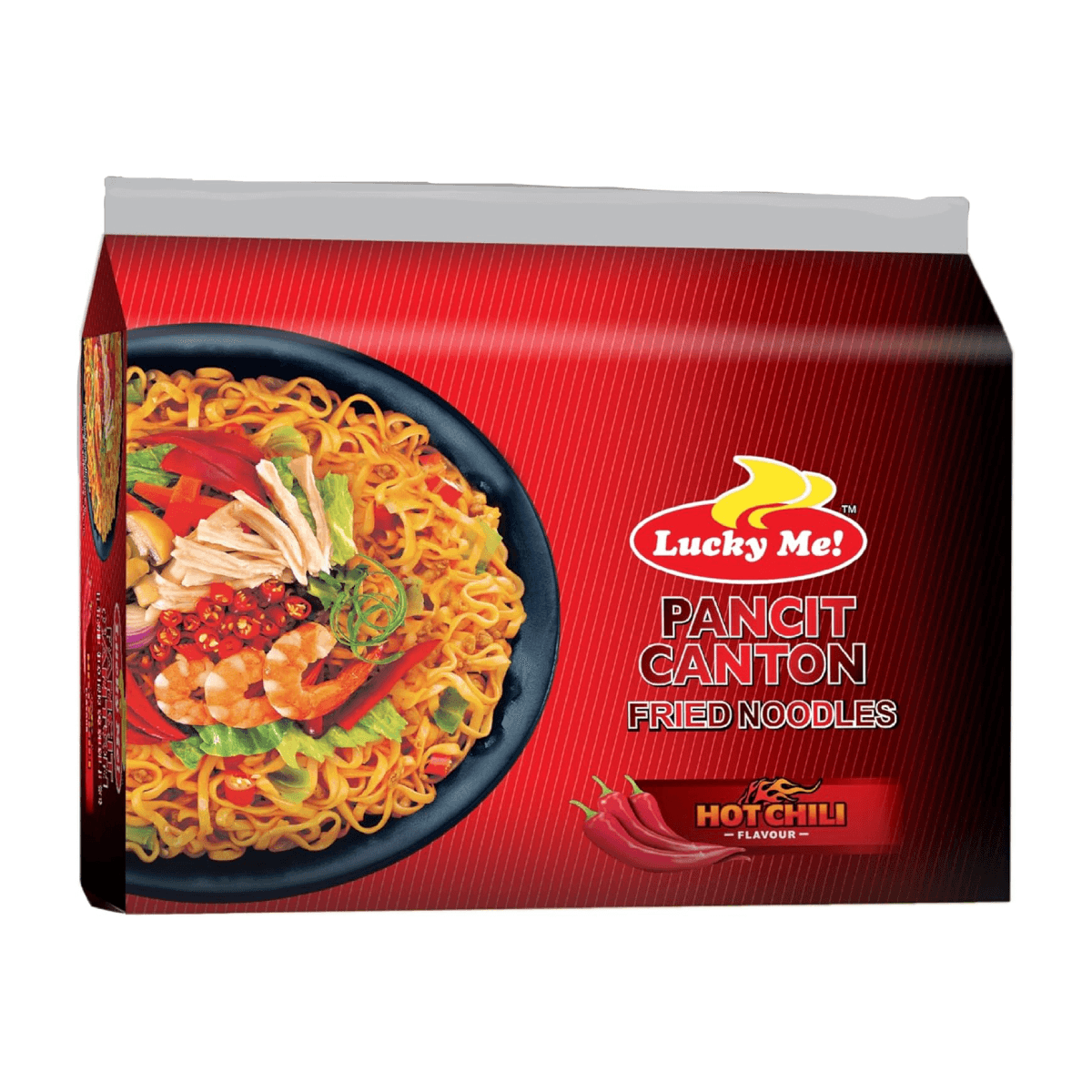 Lucky Me Instant Hot Chilli Pancit Canton Fried Noodles 60gm Pack of 6