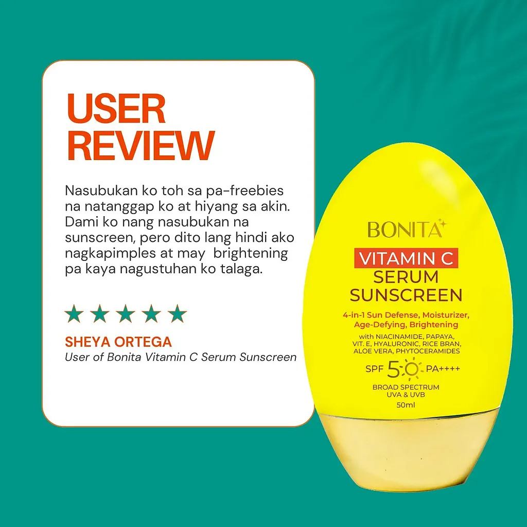 Bonita Vitamin C Serum Sunscreen SPF50 PA++++ - 50ml
