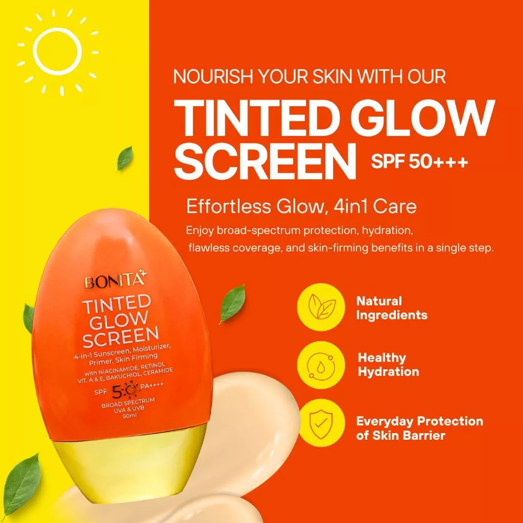 Bonita Tinted Glow Sunscreen SPF 50 PA++++ - 50ml