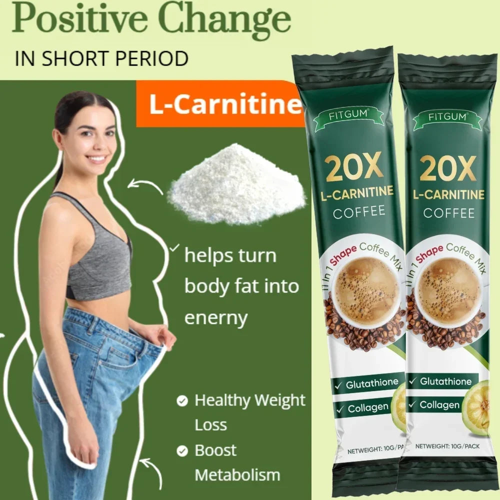Fitgum Collagen Chia Coffee Mix - 12g x 10 Sachets