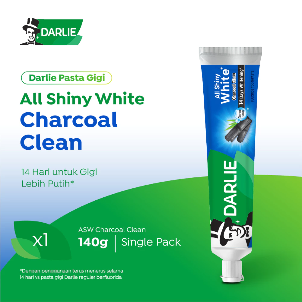 Darlie All Shiny White Charcoal Clean Toothpaste - 140g