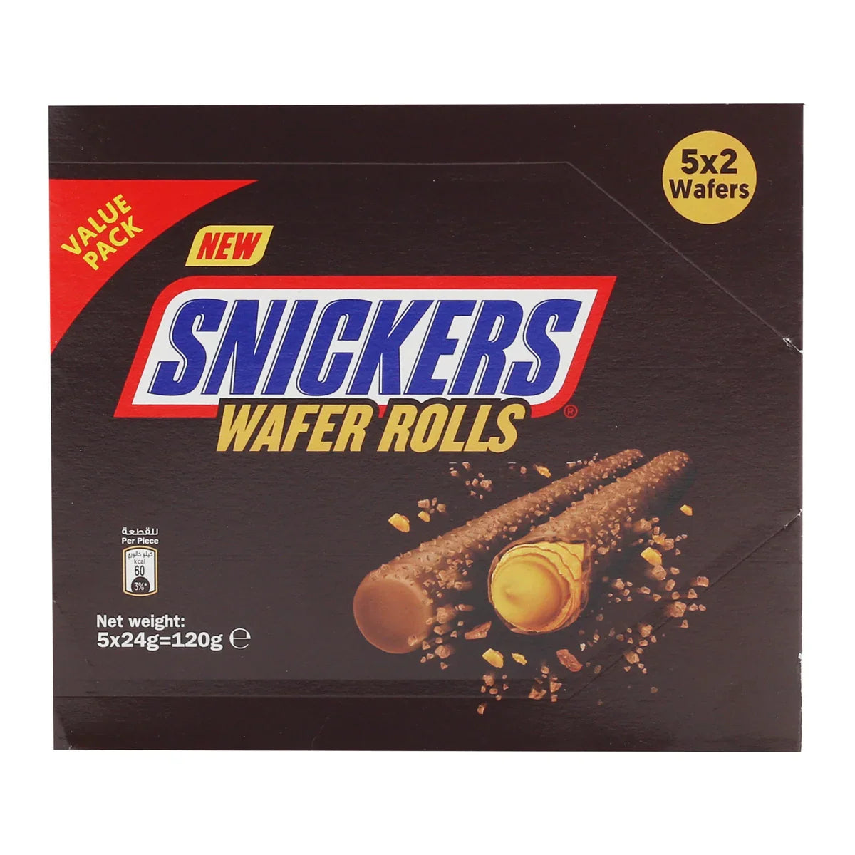Snickers Wafer Rolls - 5 x 24g