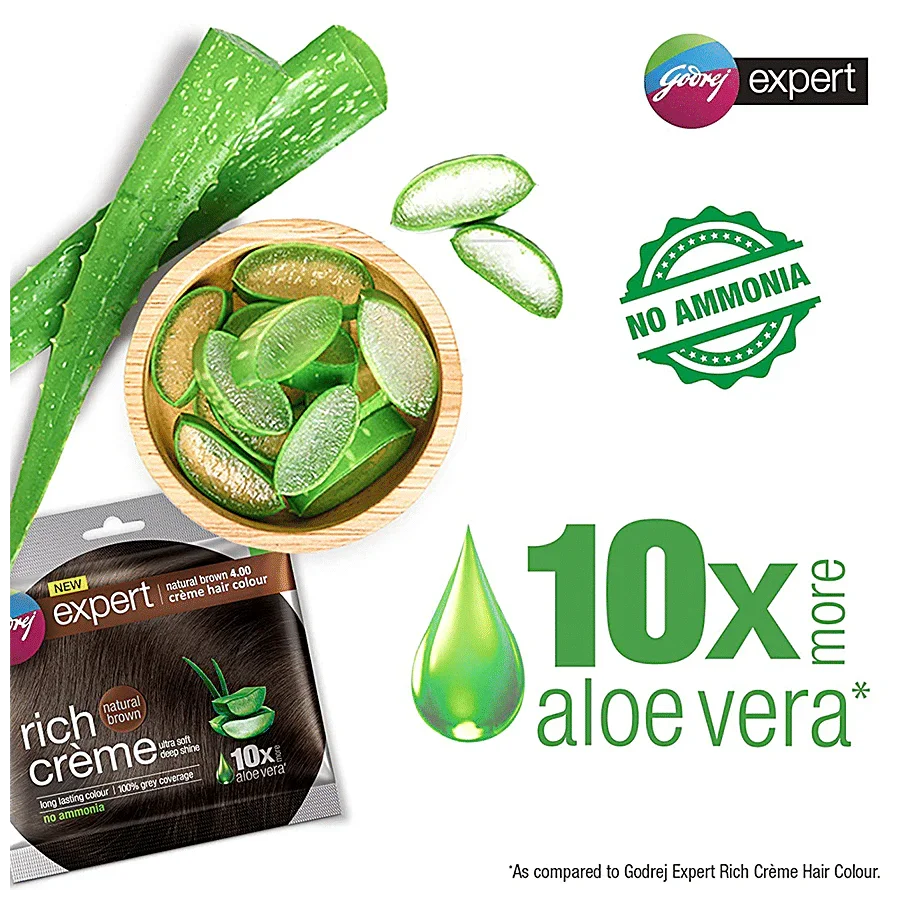 Godrej Expert Rich Creme Hair Color Natural Brown 4.00 - 20ml + 20ml