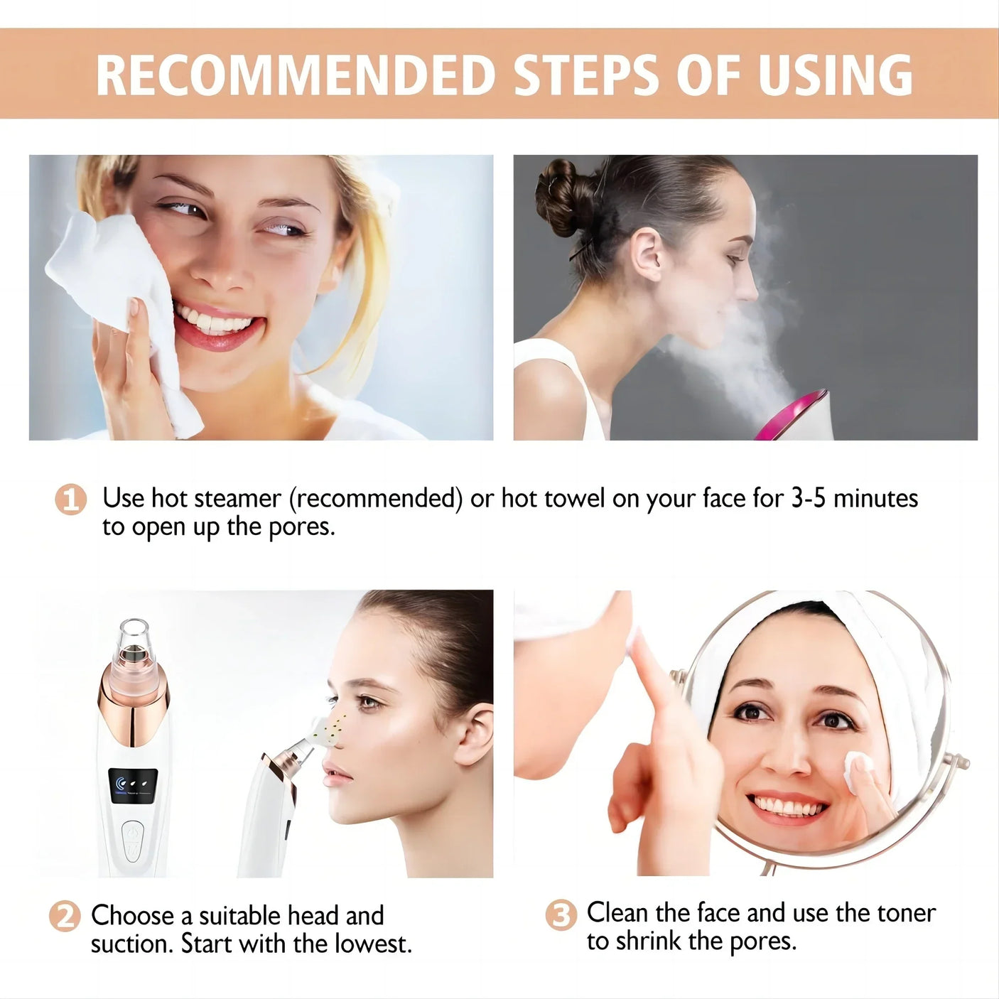 Rechargeable Facial Pore Cleaner Kit