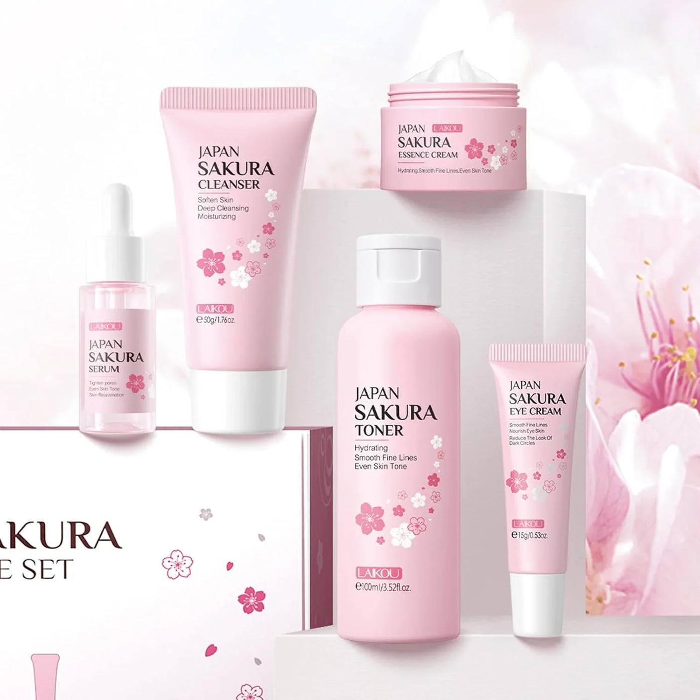Laikou Japan Sakura Skin Care 5Pcs Set