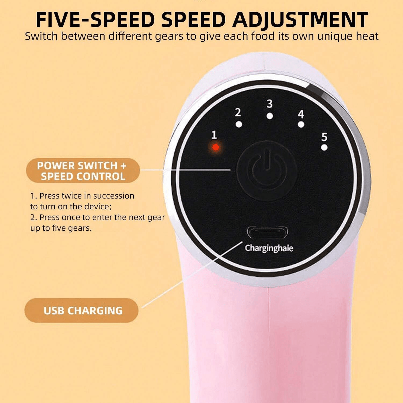 Electric 2 In 1 Wireless Mini Mixer Multi Function Cooking Machine