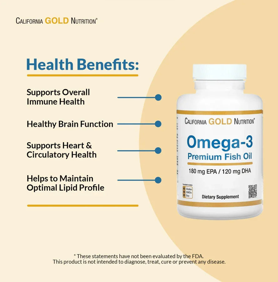 California Gold Nutrition Omega-3 Premium Fish Oil - 100s