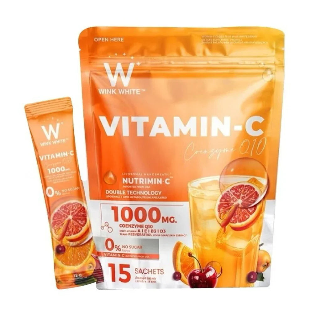 Wink White Vitamin C Coenzyme Q10 - 12g × 15 Sachets (180g)