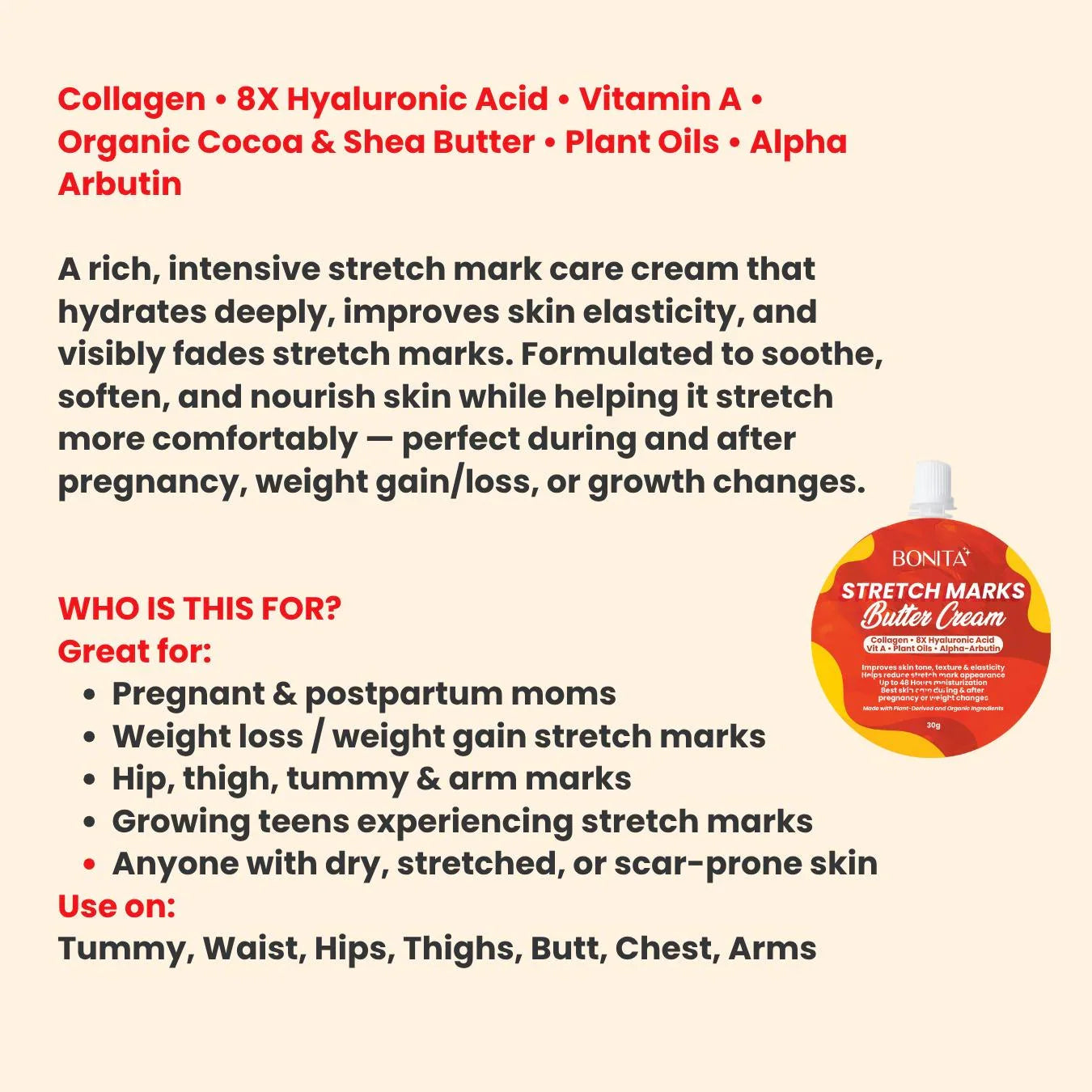 Bonita Stretch Marks Butter Cream - 30g