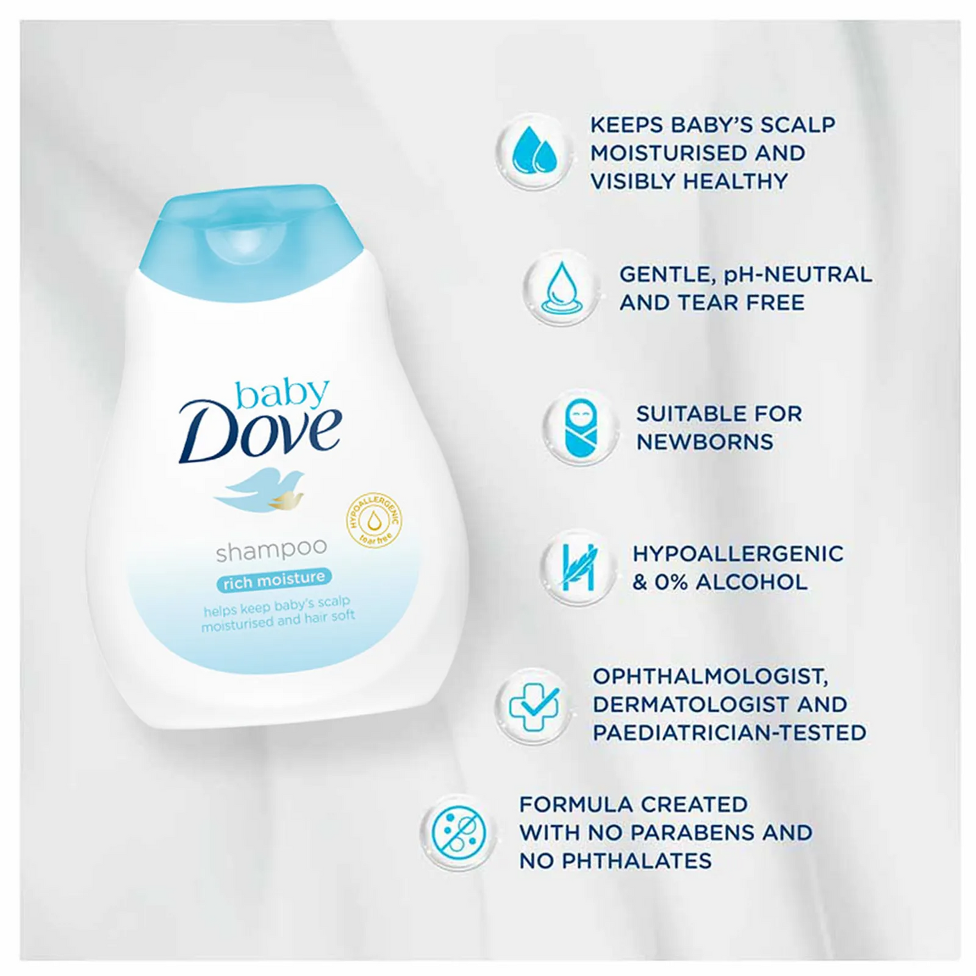 Dove Rich Moisture Baby Shampoo - 200ml