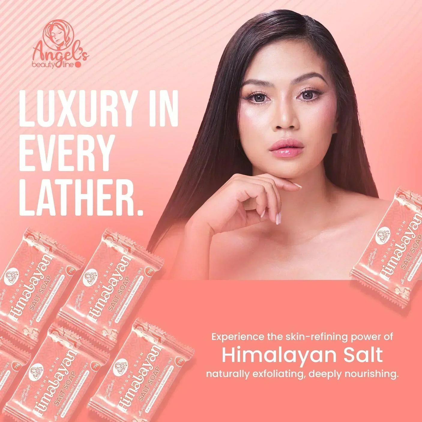 Angel’s Beautyline Bright Skin Himalayan Salt Soap - 75g (Pack of 5)
