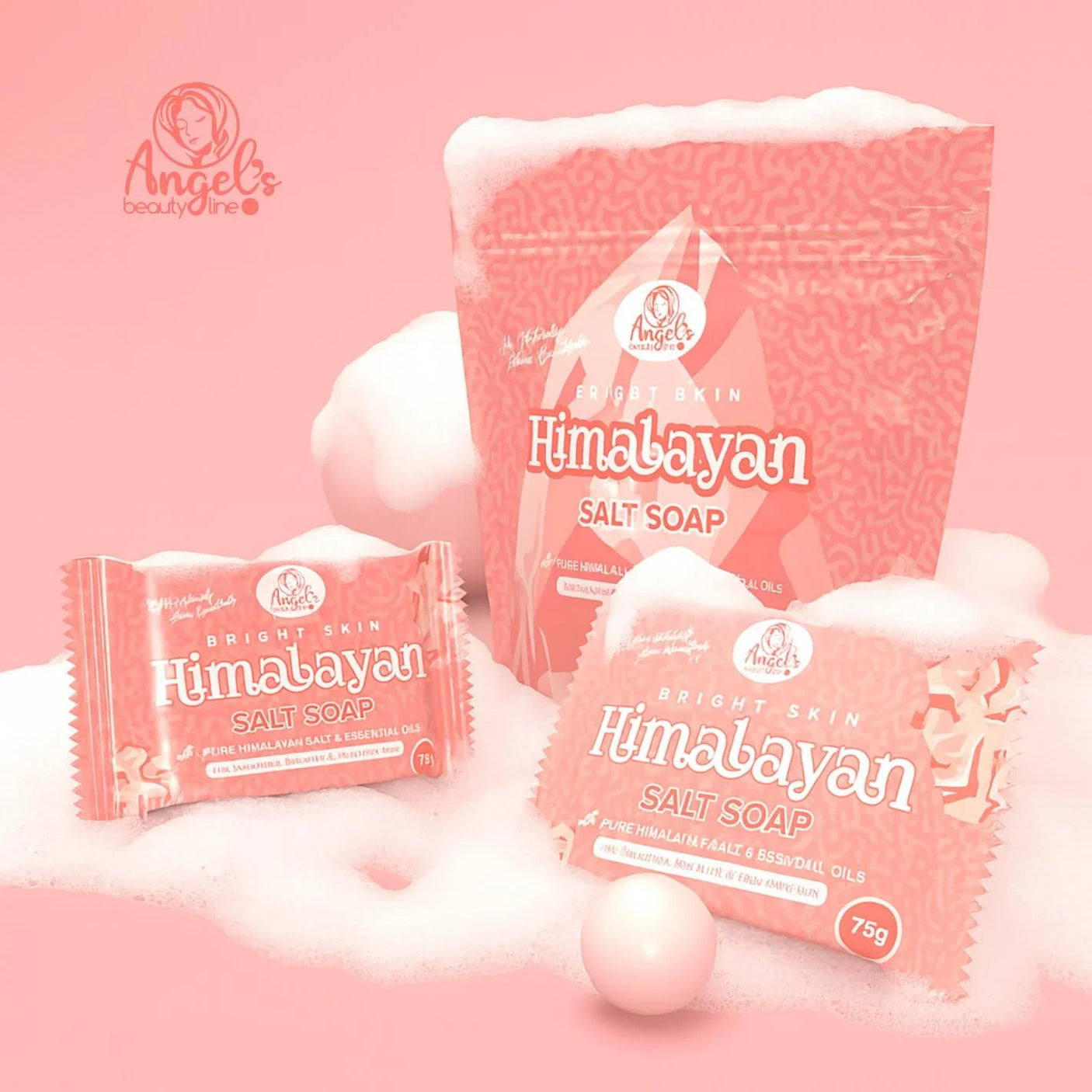 Angel’s Beautyline Bright Skin Himalayan Salt Soap - 75g (Pack of 5)