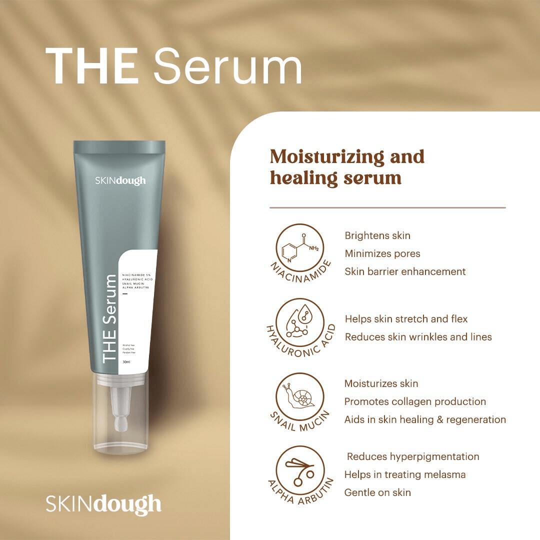 SKIN dough The Serum (Niacinamide 5% + Snail + HA + Alpha Arbutin) - 30ml
