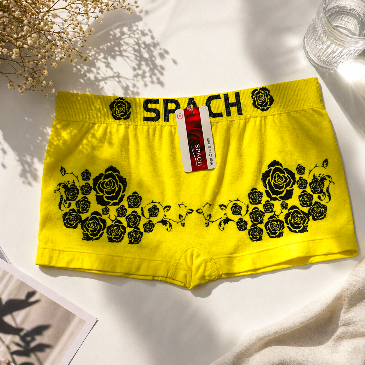 Women's Floral Design Breathable Boxer Briefs #22048