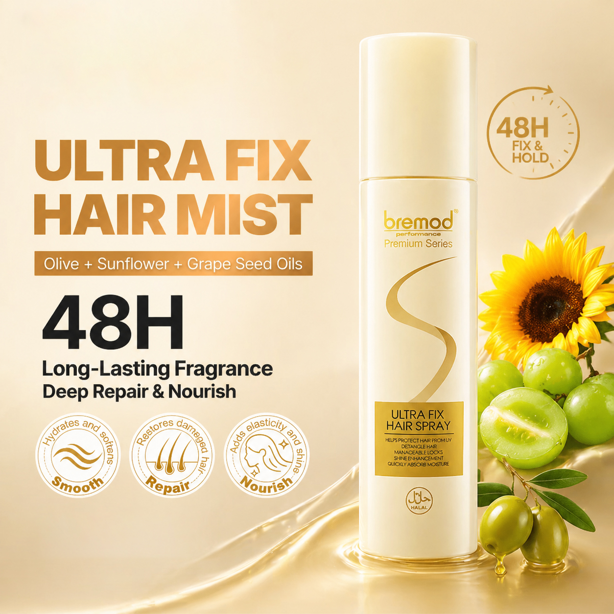 Bremod Premium Series Ultra Fix Hair Spray - 150ml