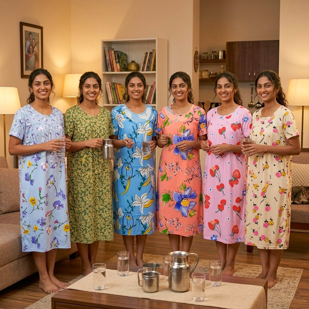Comfortable Nightgown Casual Sleepwear - #8180