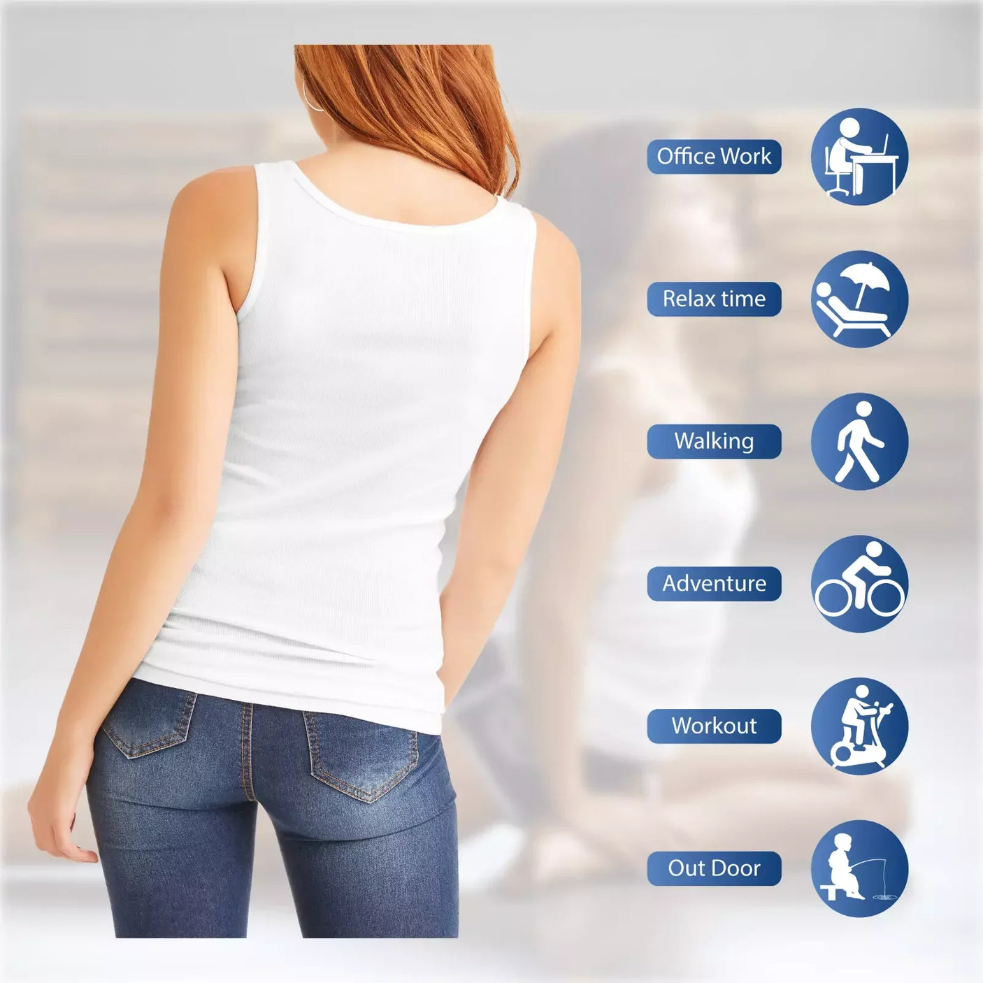 Women's Comfy & Stylish Tank Top - 2Pcs (Offer)