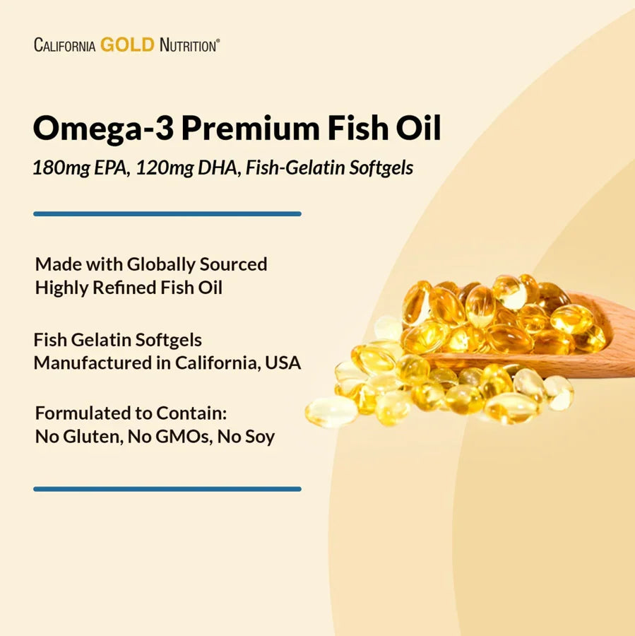 California Gold Nutrition Omega-3 Premium Fish Oil - 100s
