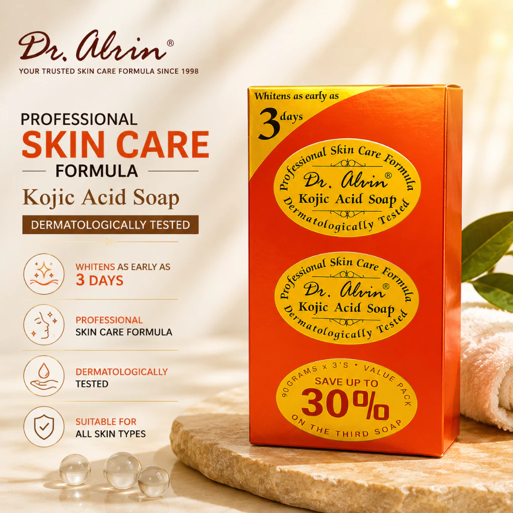 Dr. Alvin Kojic Acid Soap - 90g (2+1) Offer