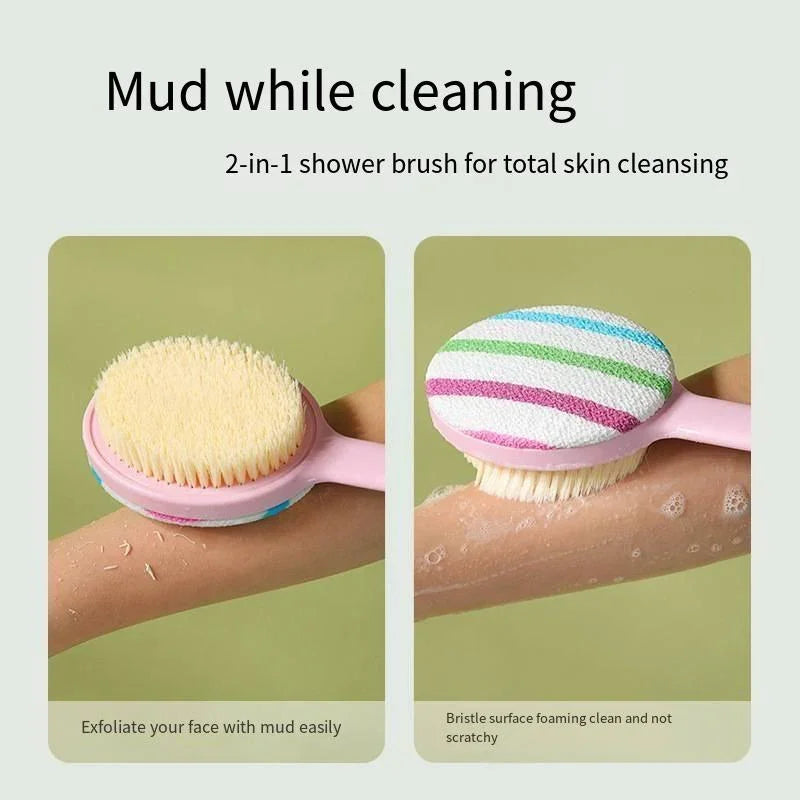 Miss Sweet Durable Massage Shower Brush With Soft & Stiff Bristles
