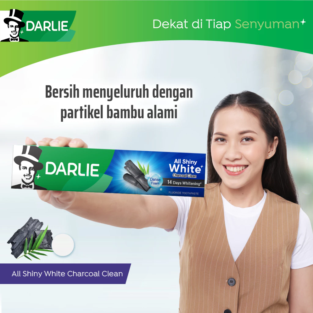 Darlie All Shiny White Charcoal Clean Toothpaste - 140g