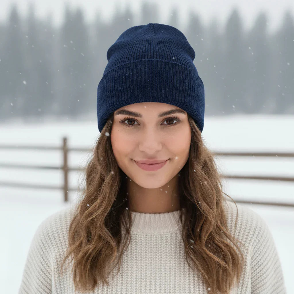 Plain Ribbed Winter Warm Knitted Hat