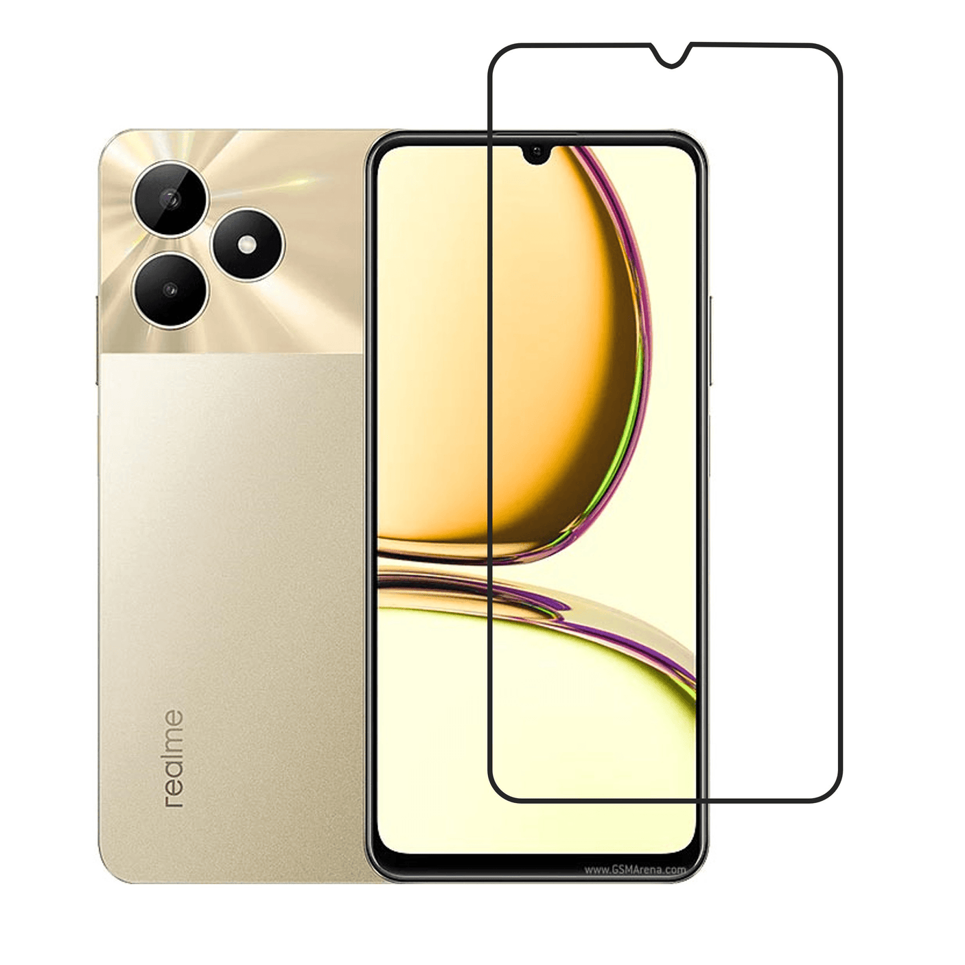 زجاج حماية أصلي لهاتف Realme C53 HD