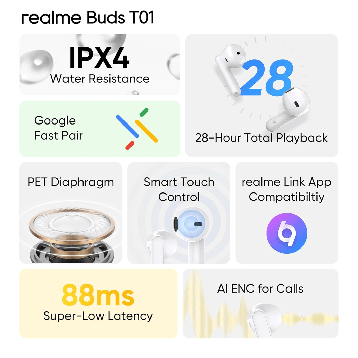 سماعات Realme Buds T01