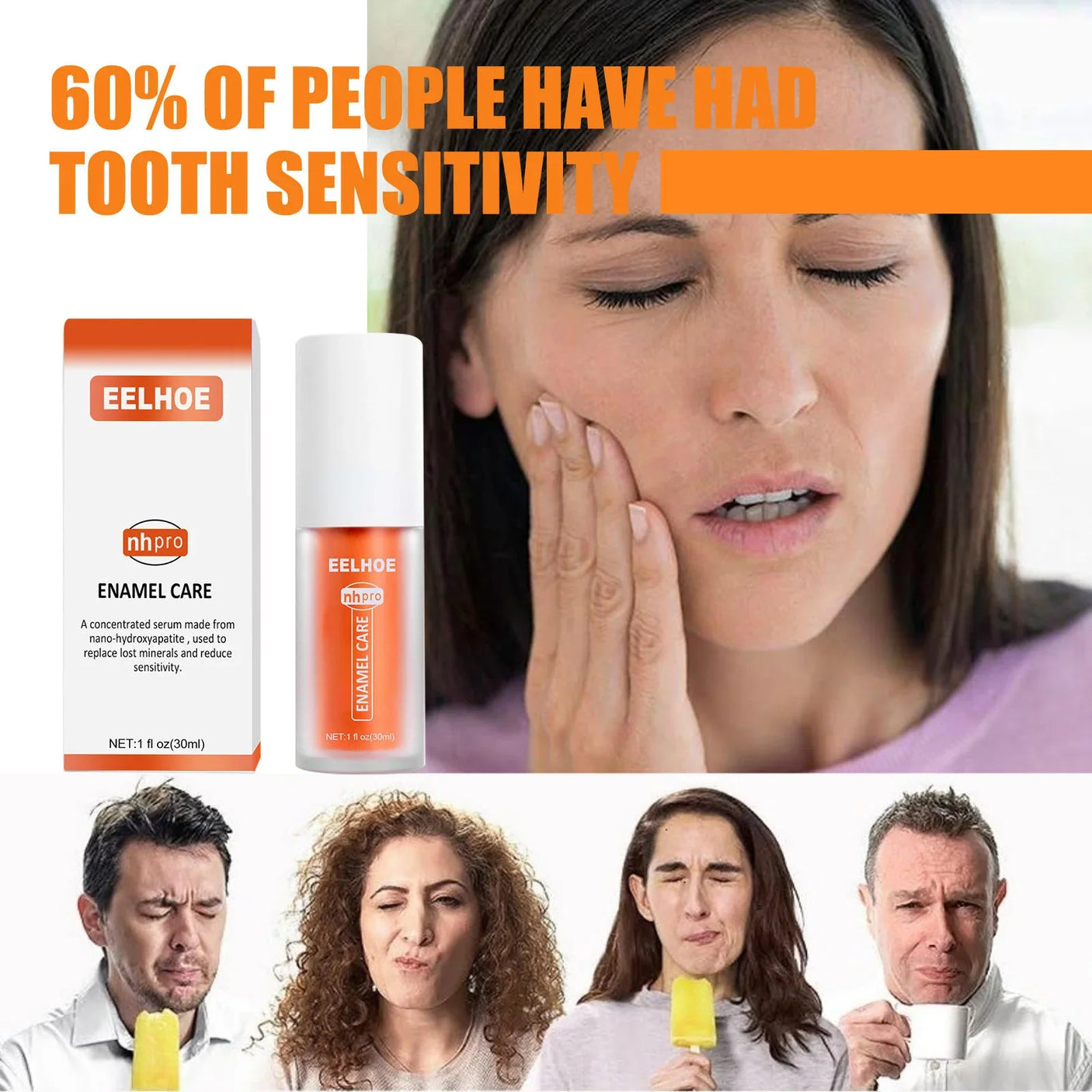 مصحح الألوان EELHOE V34 مصحح اللون + طقم العناية بالمينا NH pro Enamel Care - 30 مل × 2 قطعة