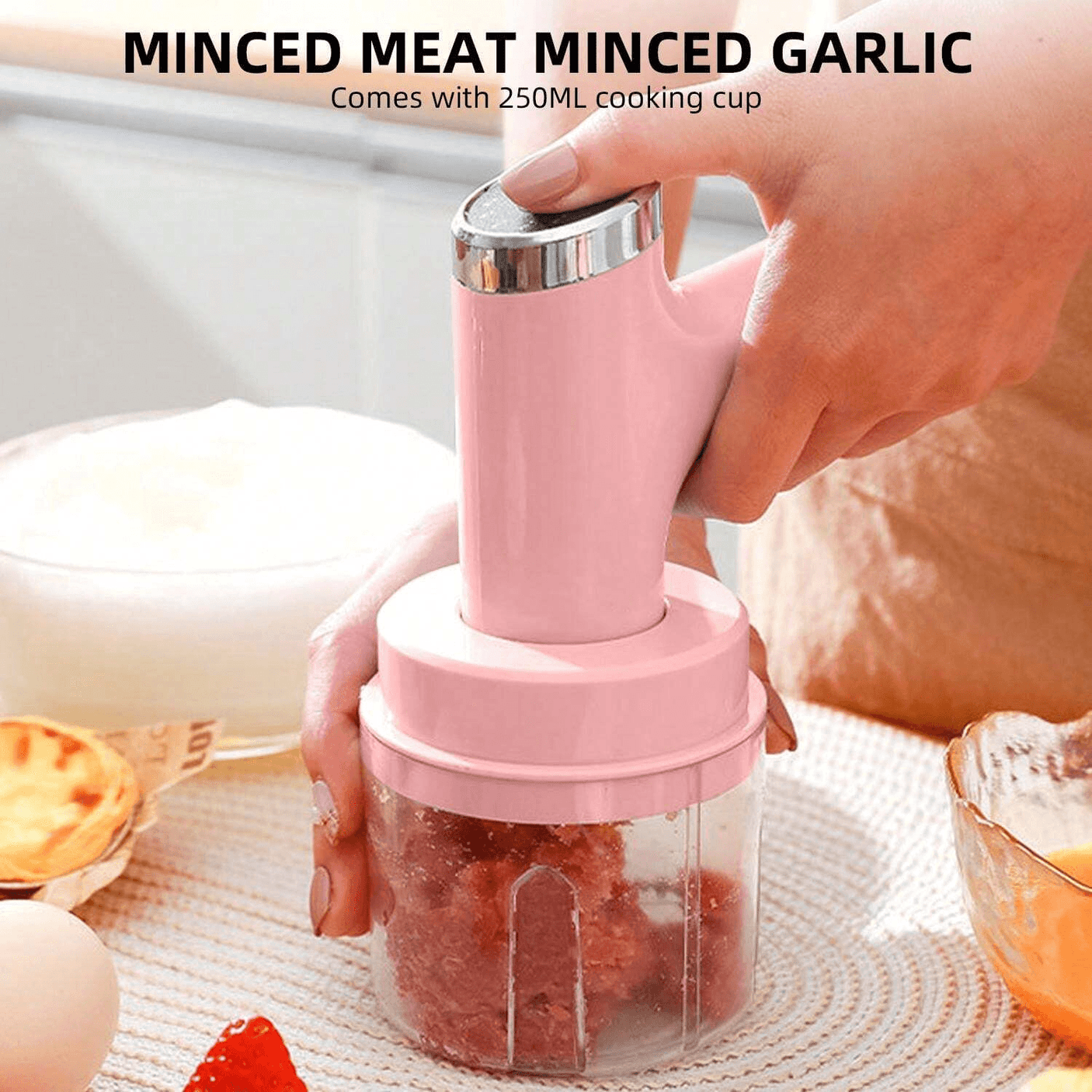 Electric 2 In 1 Wireless Mini Mixer Multi Function Cooking Machine