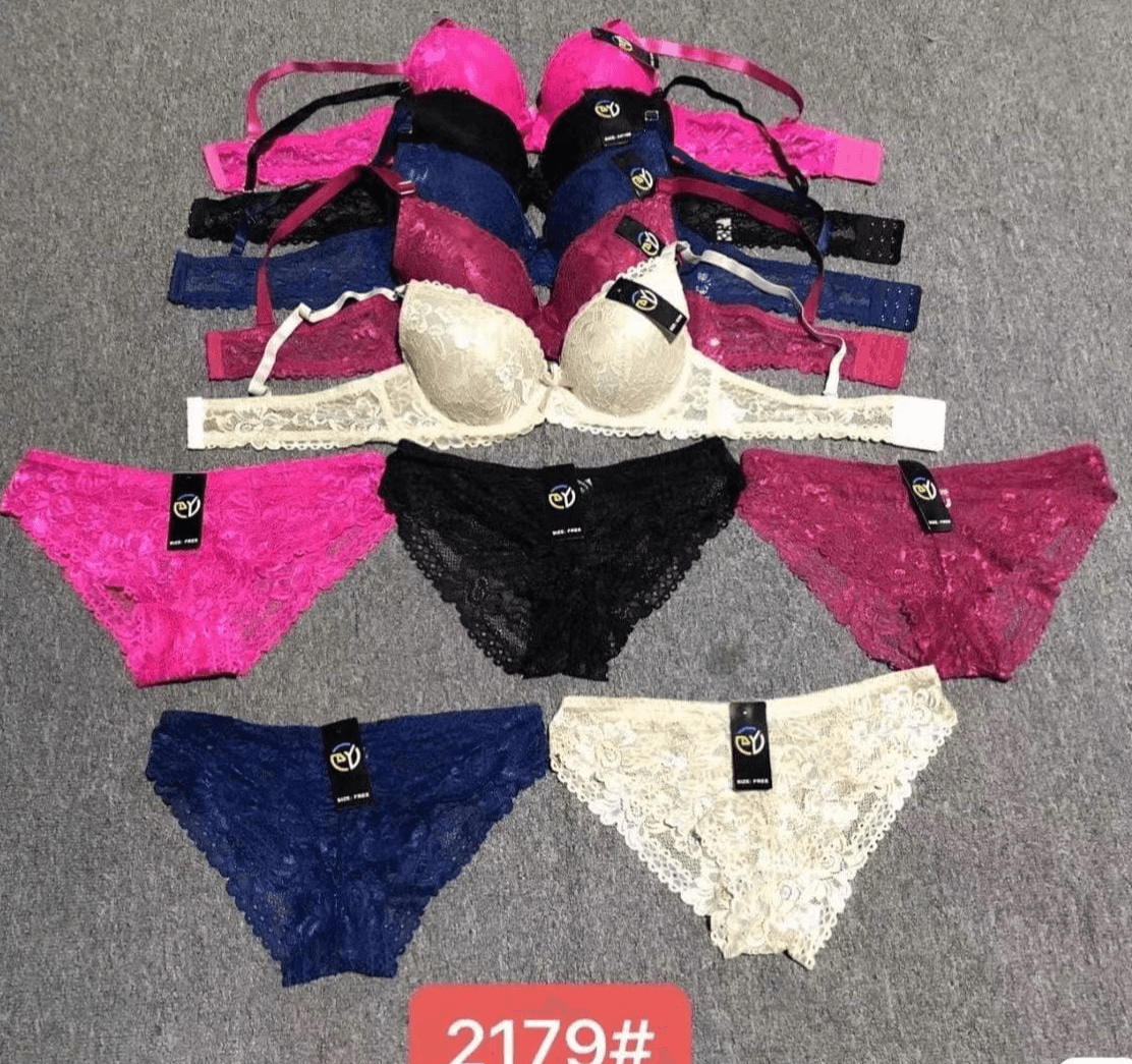 High Quality Trendy Bra & Panty Set - 2179#