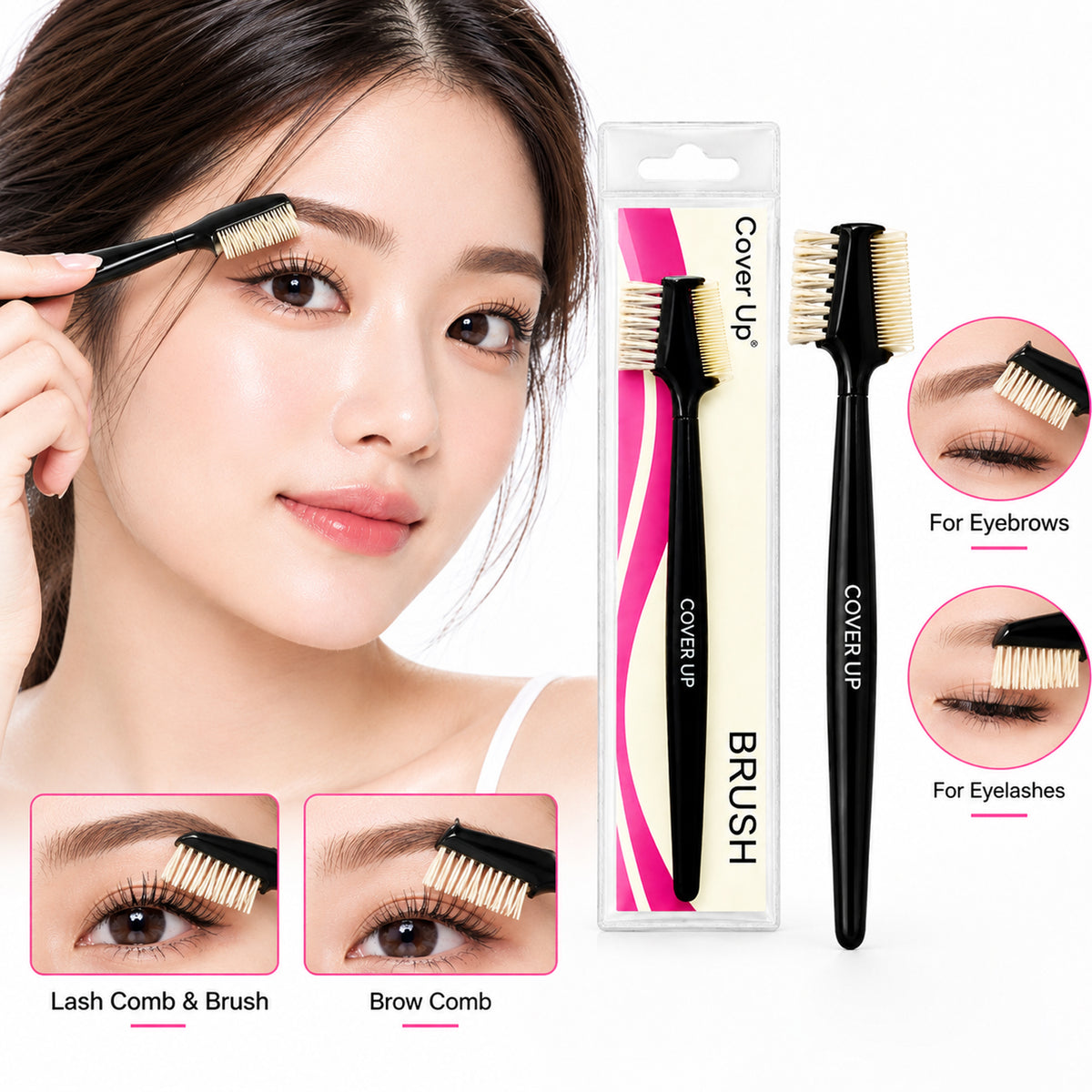 Cover Up Eyebrow and Eyelash Grooming Brush - CU116