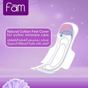 Fam Natural Cotton Feel Maxi Thick Folded With Wings Normal Sanitary 30 Pads - Pinoyhyper