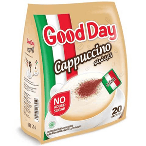 Good Day Instant Coffee Cappuccino No Added Sugar - 20 Sachets - Pinoyhyper