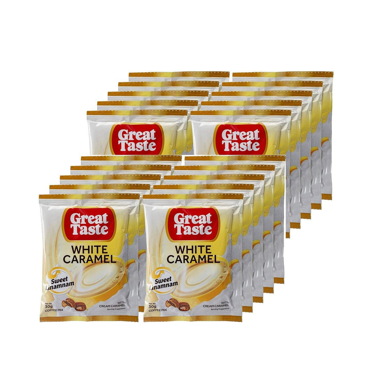 Great Taste White Caramel Coffee Mix 30g x 10Pcs (1+1) Offer - Pinoyhyper
