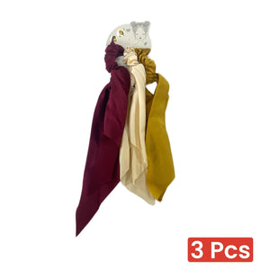 Hair Ties Elastic Satin Ponytail Holder for Women Girls - 3 pcs (541352) - Pinoyhyper