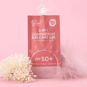 Hello Glow 3-in-1 Lightweight Sun Care Gel SPF 50 + - 50g - Pinoyhyper