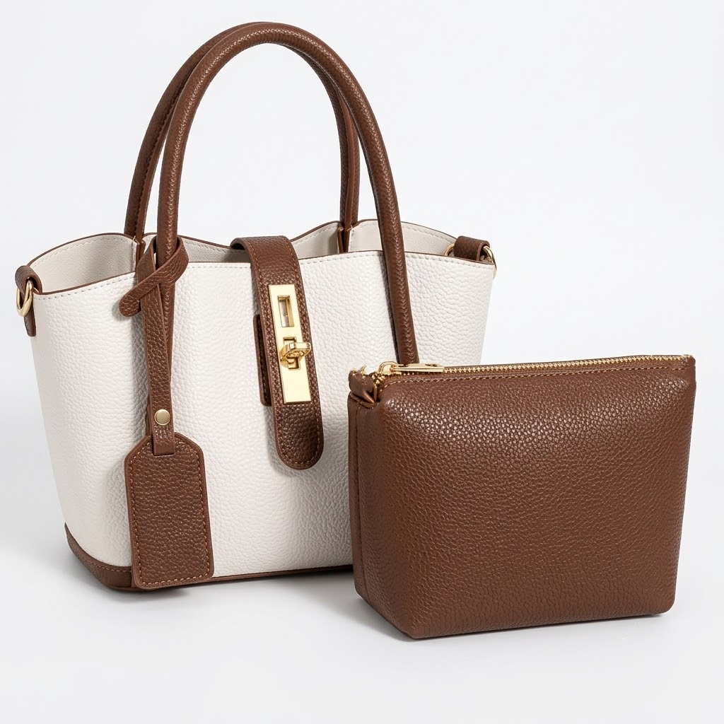 Women's Elegant Leather Handbag Set - 926
