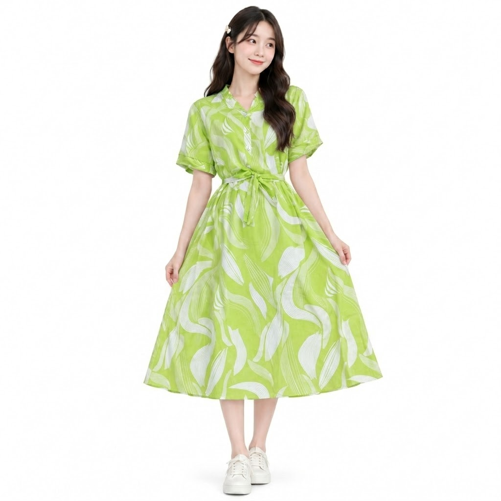 Mierdan Womens Casual Puffy Half Sleeve Dress - 6538